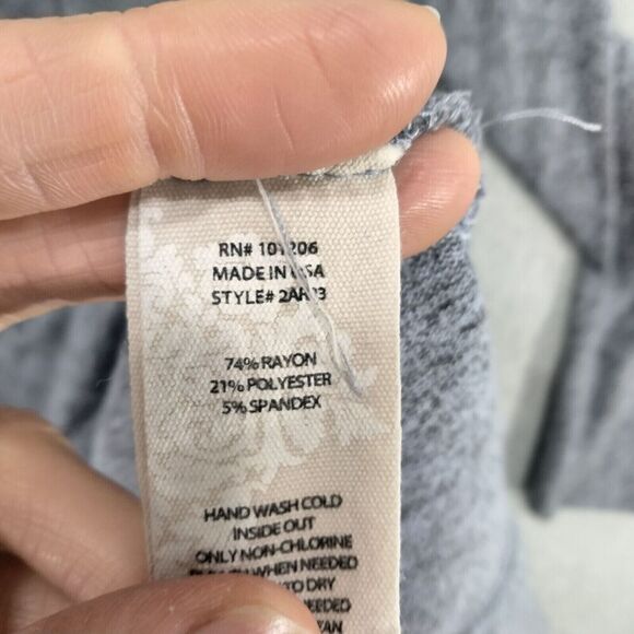 Soft Surroundings Pullover Sweater Womens Sz S Gray Marled V-Neck Stretch Casual - Picture 8 of 12